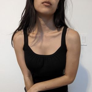 Black knit tank